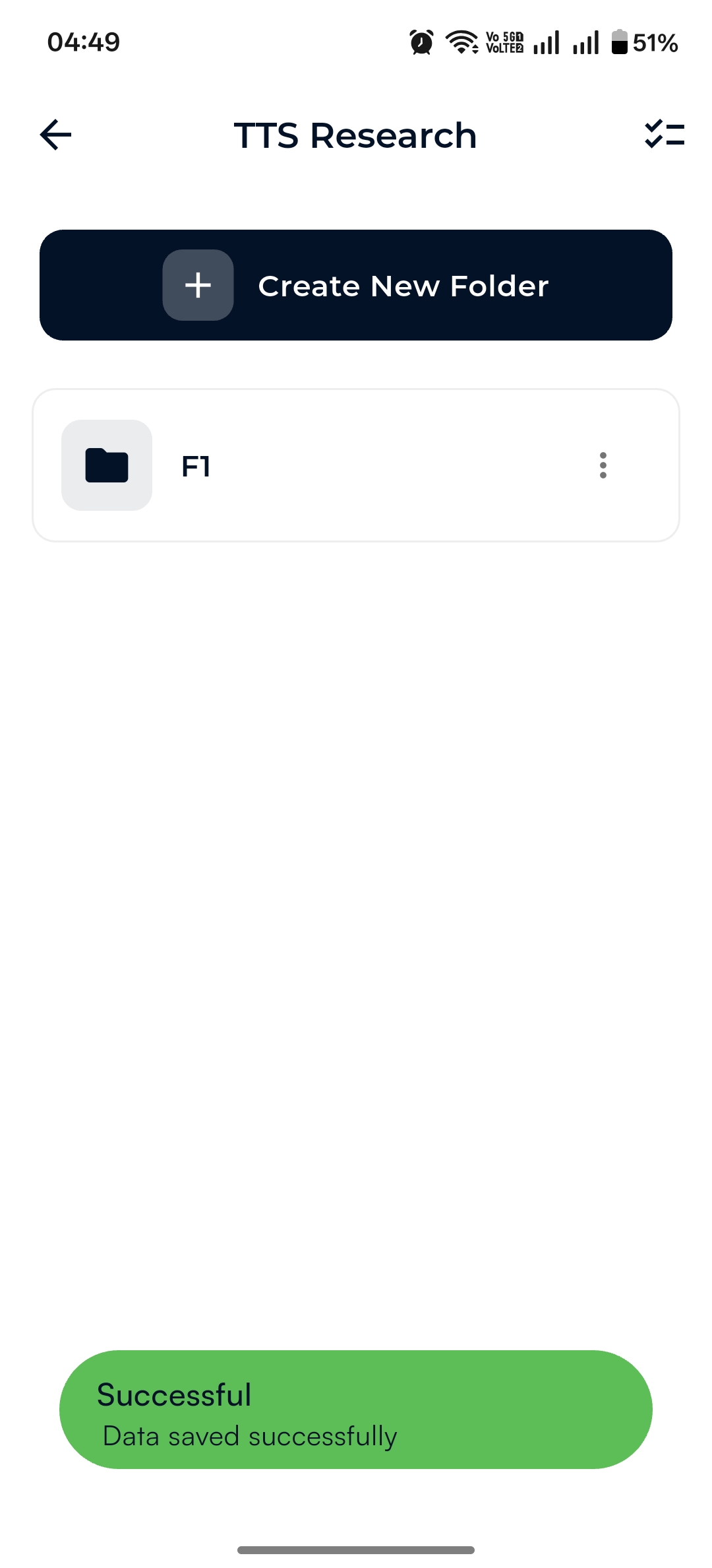 Folder list