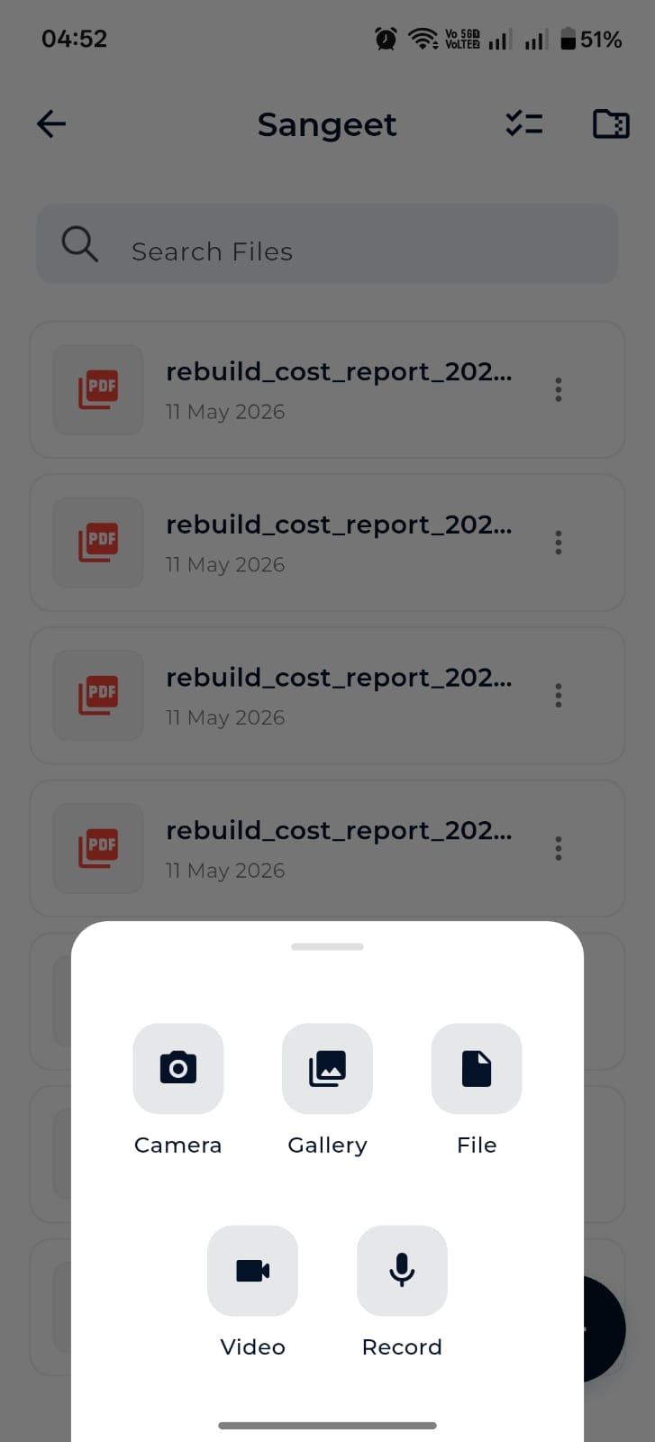 Upload sheet